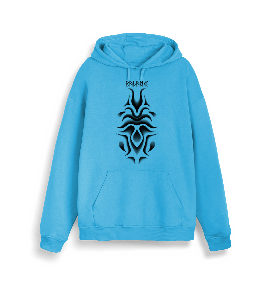 Aqua Blue \u201cBalance\u201d Vibrant Hoodie