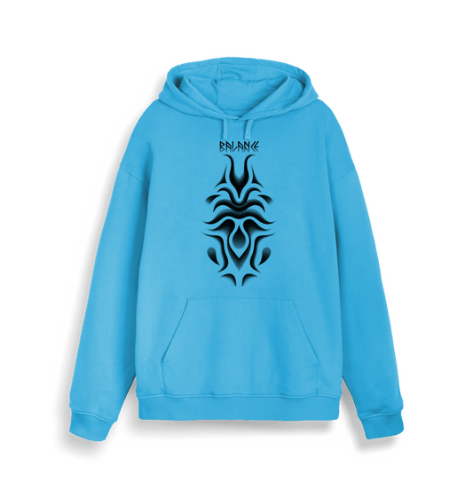 Aqua Blue \u201cBalance\u201d Vibrant Hoodie