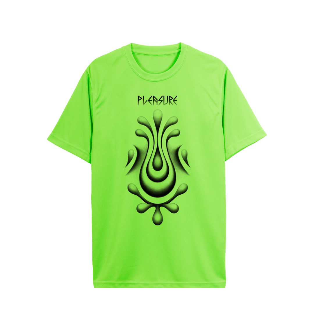 Electric Green \u201cPleasure\u201d Dance Tee