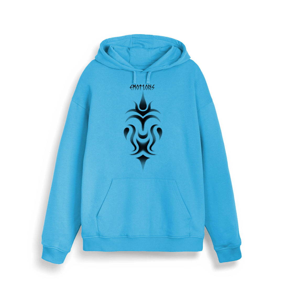 Aqua Blue \u201cEmotions\u201d Vibrant Hoodie