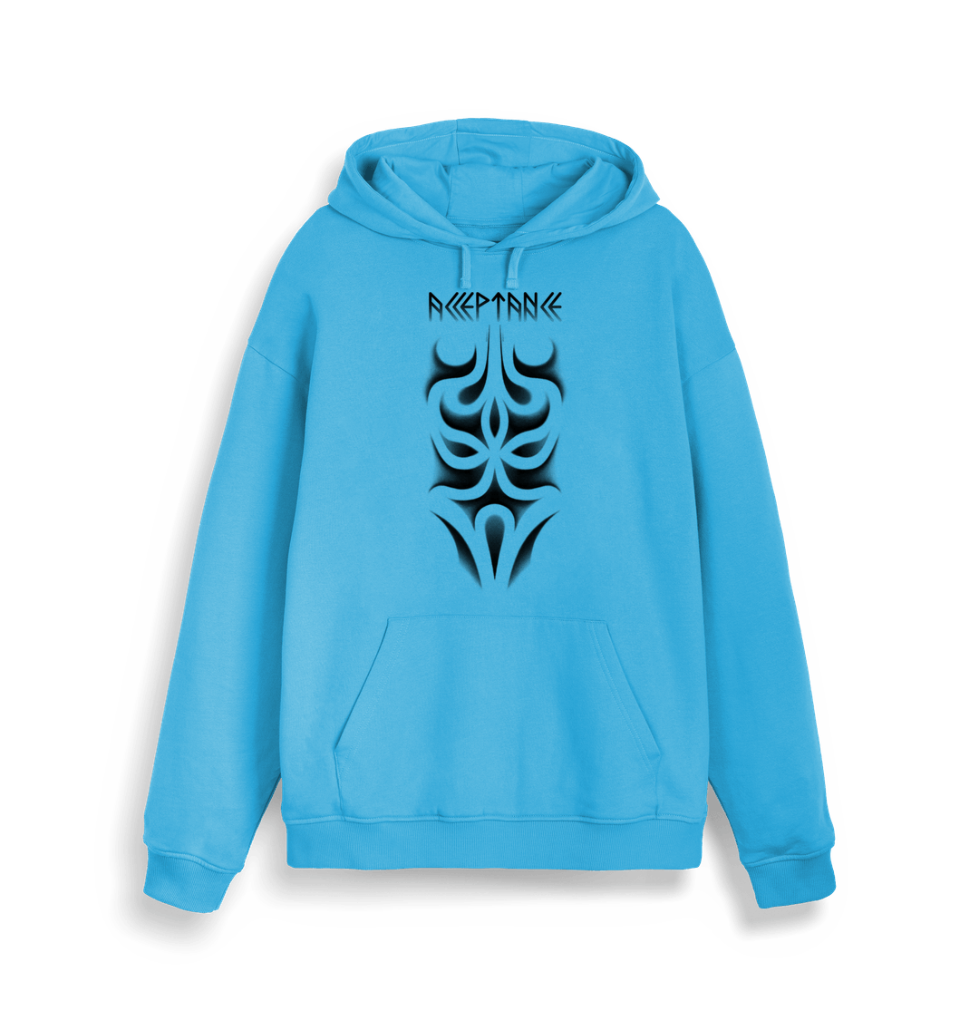 Aqua Blue \u201cAcceptance\u201d Vibrant Hoodie