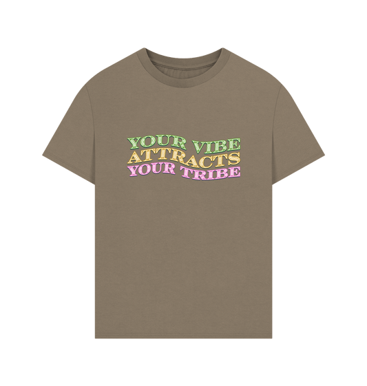 Willow Pure Statement \"Your Vibe Attracts Your Tribe\" Oversized Tee