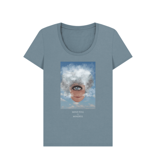 Stone Blue Jenny Puronne \"Mind Full or Mindful\" Scoop Neck