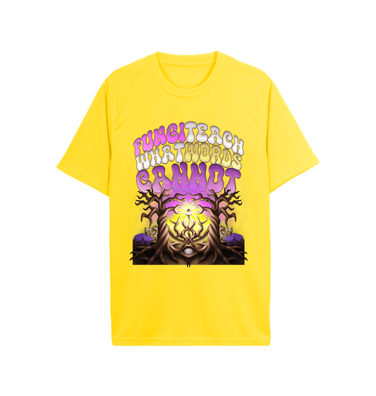 Sun Yellow \"Fungi Teach What Words Cannot\" Dance Tee