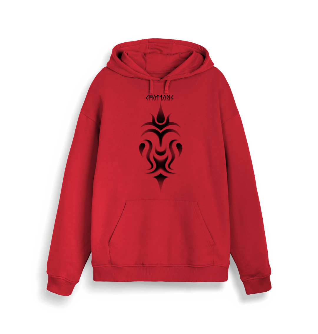 Red \u201cEmotions\u201d Vibrant Hoodie