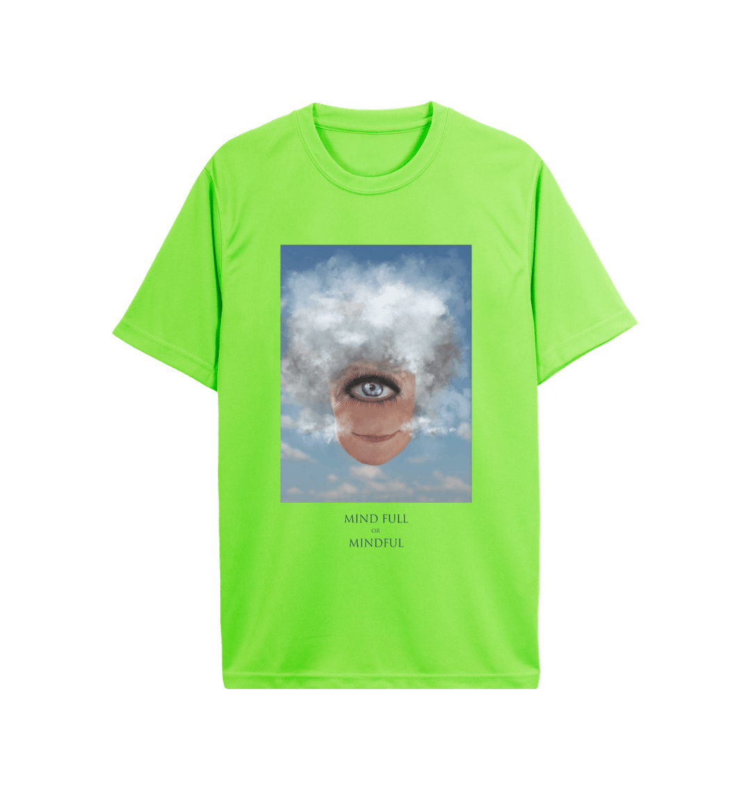 Electric Green Jenny Puronne \u201cMind Full or Mindfull\u201d Dance Tee