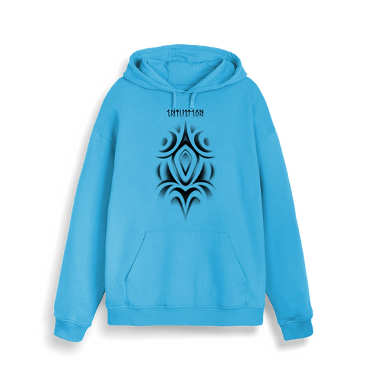 Aqua Blue \u201cIntuition\u201d Vibrant Hoodie