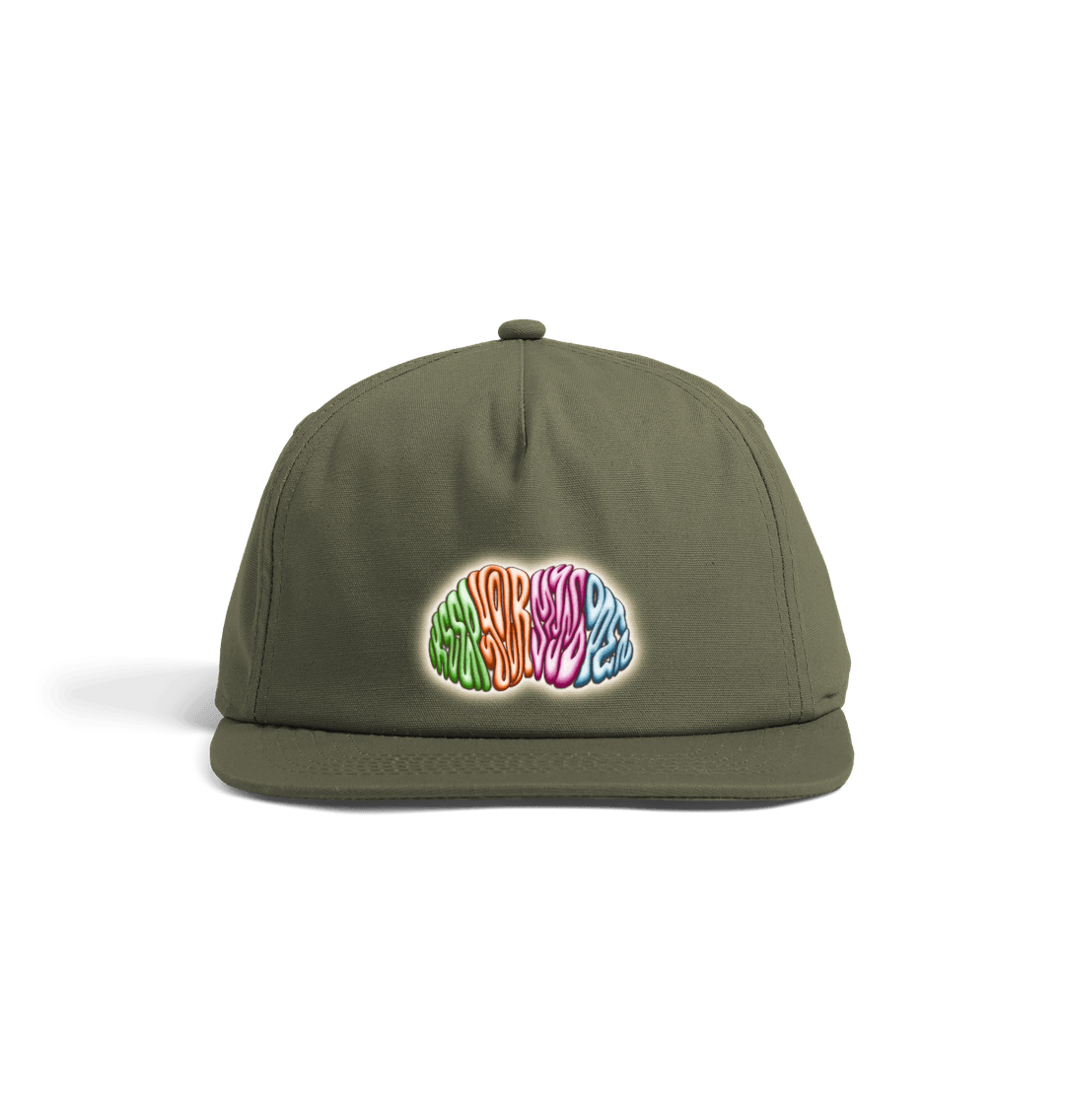 Olive Green \u201dKeep Your Mind Open\u201d Cap