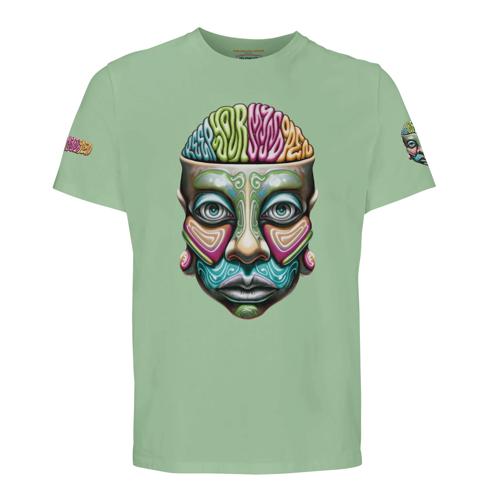 Keep Your Mind Open - Organic Unisex T-shirt - Sacred Statements Keep Your Mind Open - Organic Unisex T-shirt | High - quality spiritual apparel by Sacred Statements Keep Your Mind Open - Organic Unisex T-shirt Print Material – Sacred Statements