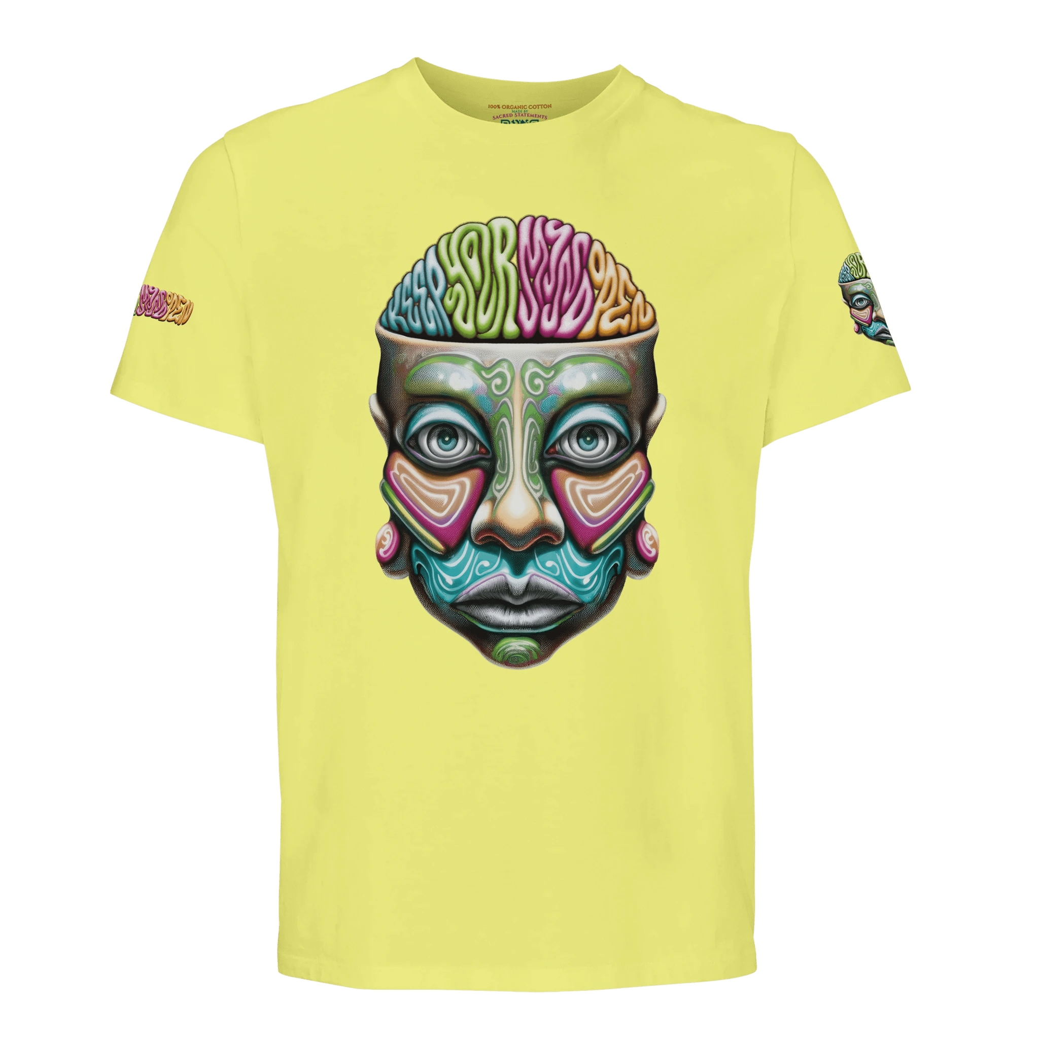Keep Your Mind Open - Organic Unisex T-shirt - Sacred Statements Keep Your Mind Open - Organic Unisex T-shirt | High - quality spiritual apparel by Sacred Statements Keep Your Mind Open - Organic Unisex T-shirt Print Material – Sacred Statements