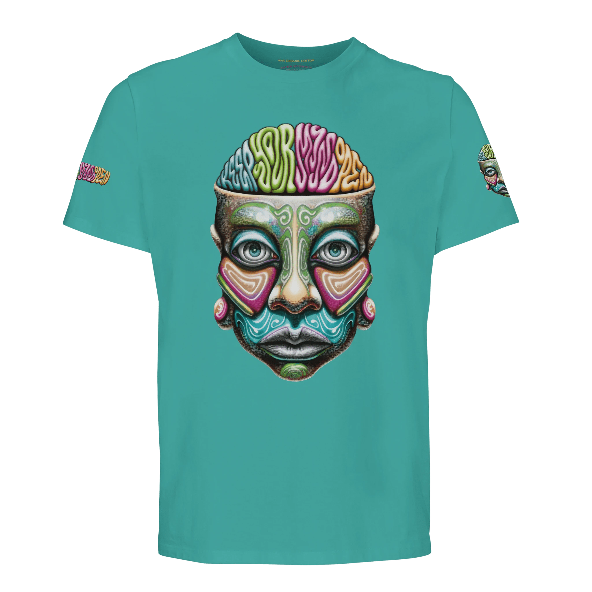 Keep Your Mind Open - Organic Unisex T-shirt - Sacred Statements Keep Your Mind Open - Organic Unisex T-shirt | High - quality spiritual apparel by Sacred Statements Keep Your Mind Open - Organic Unisex T-shirt Print Material – Sacred Statements
