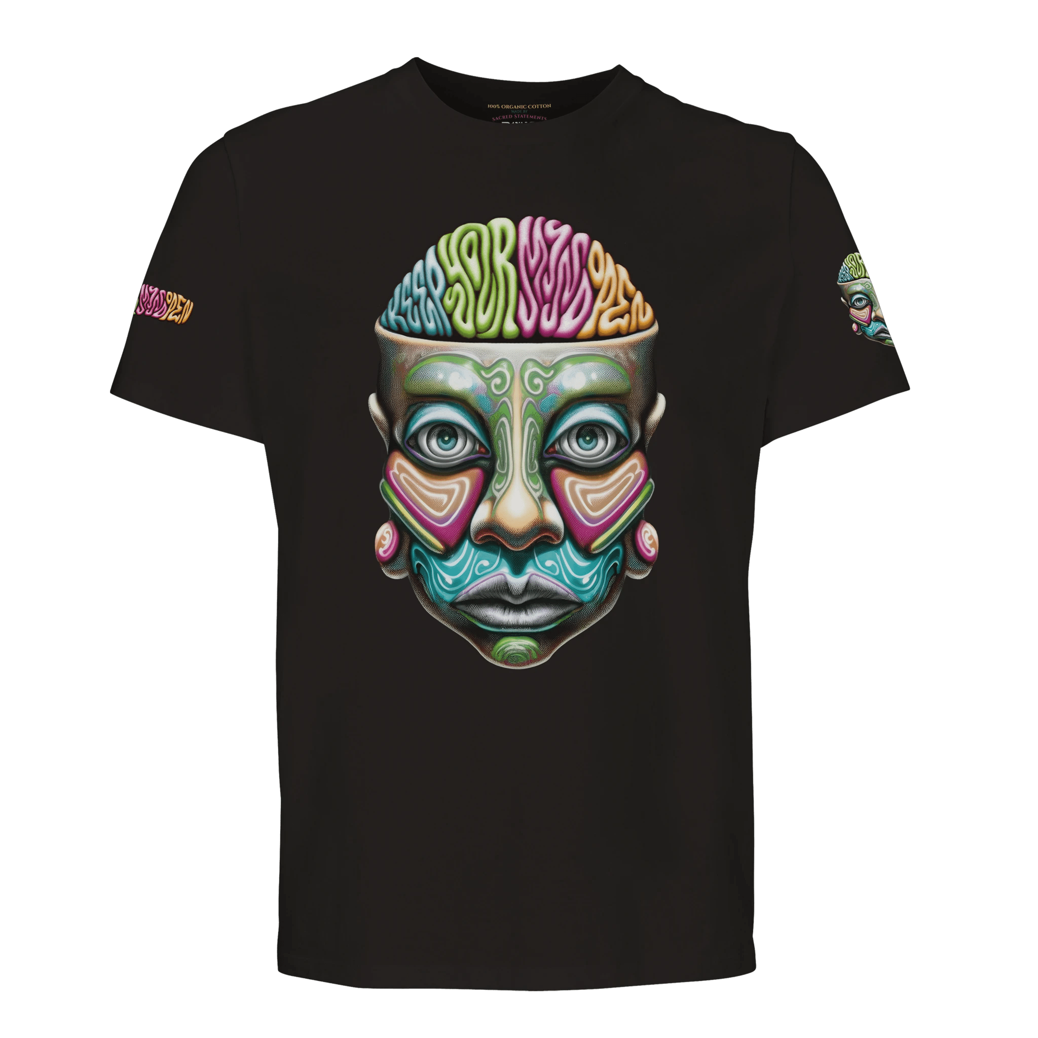 Keep Your Mind Open - Organic Unisex T-shirt - Sacred Statements Keep Your Mind Open - Organic Unisex T-shirt | High - quality spiritual apparel by Sacred Statements Keep Your Mind Open - Organic Unisex T-shirt Print Material – Sacred Statements