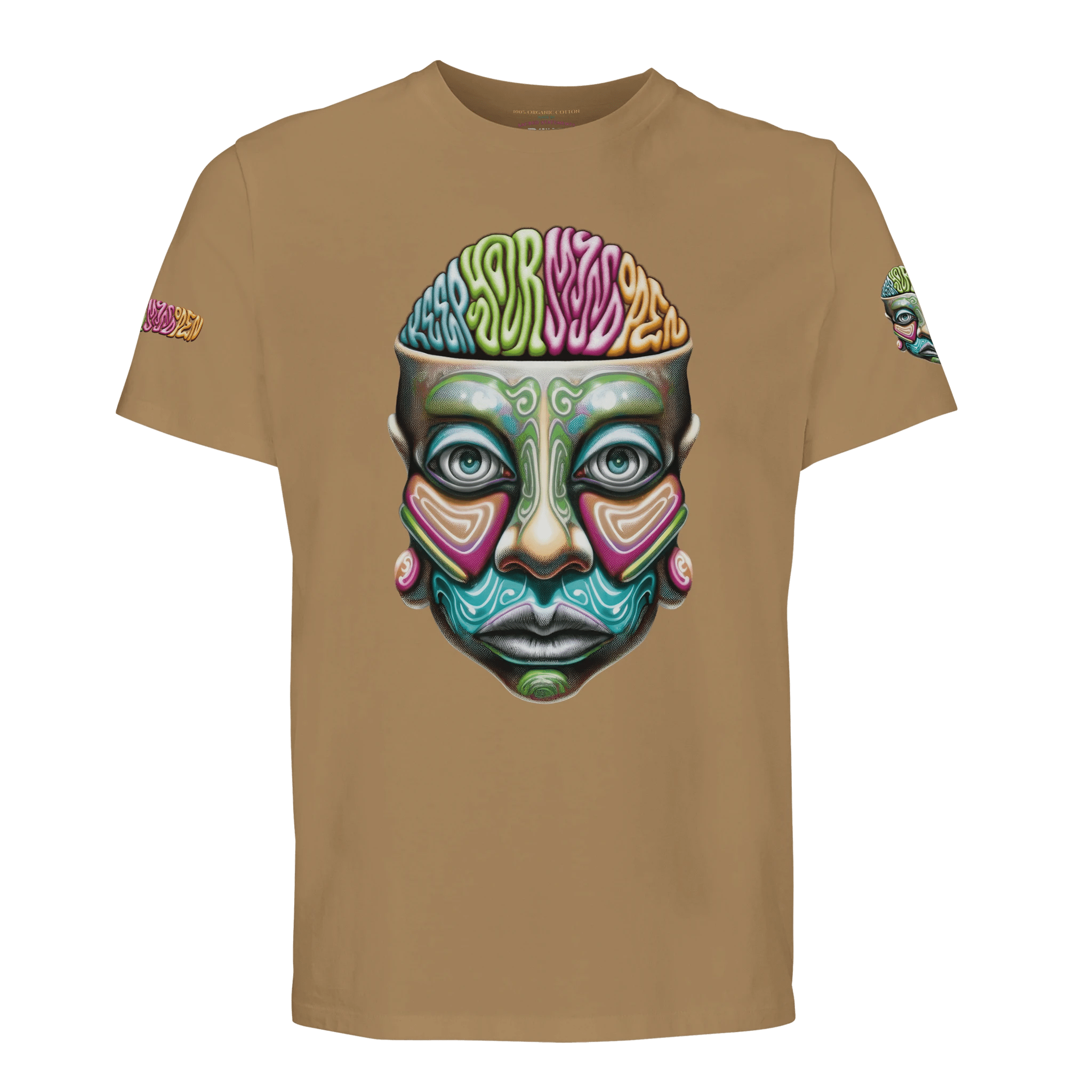 Keep Your Mind Open - Organic Unisex T-shirt - Sacred Statements Keep Your Mind Open - Organic Unisex T-shirt | High - quality spiritual apparel by Sacred Statements Keep Your Mind Open - Organic Unisex T-shirt Print Material – Sacred Statements