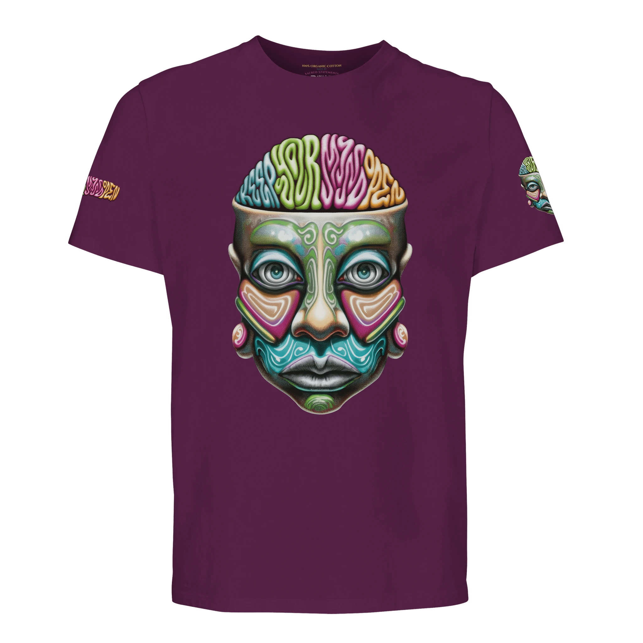 Keep Your Mind Open - Organic Unisex T-shirt - Sacred Statements Keep Your Mind Open - Organic Unisex T-shirt | High - quality spiritual apparel by Sacred Statements Keep Your Mind Open - Organic Unisex T-shirt Print Material – Sacred Statements
