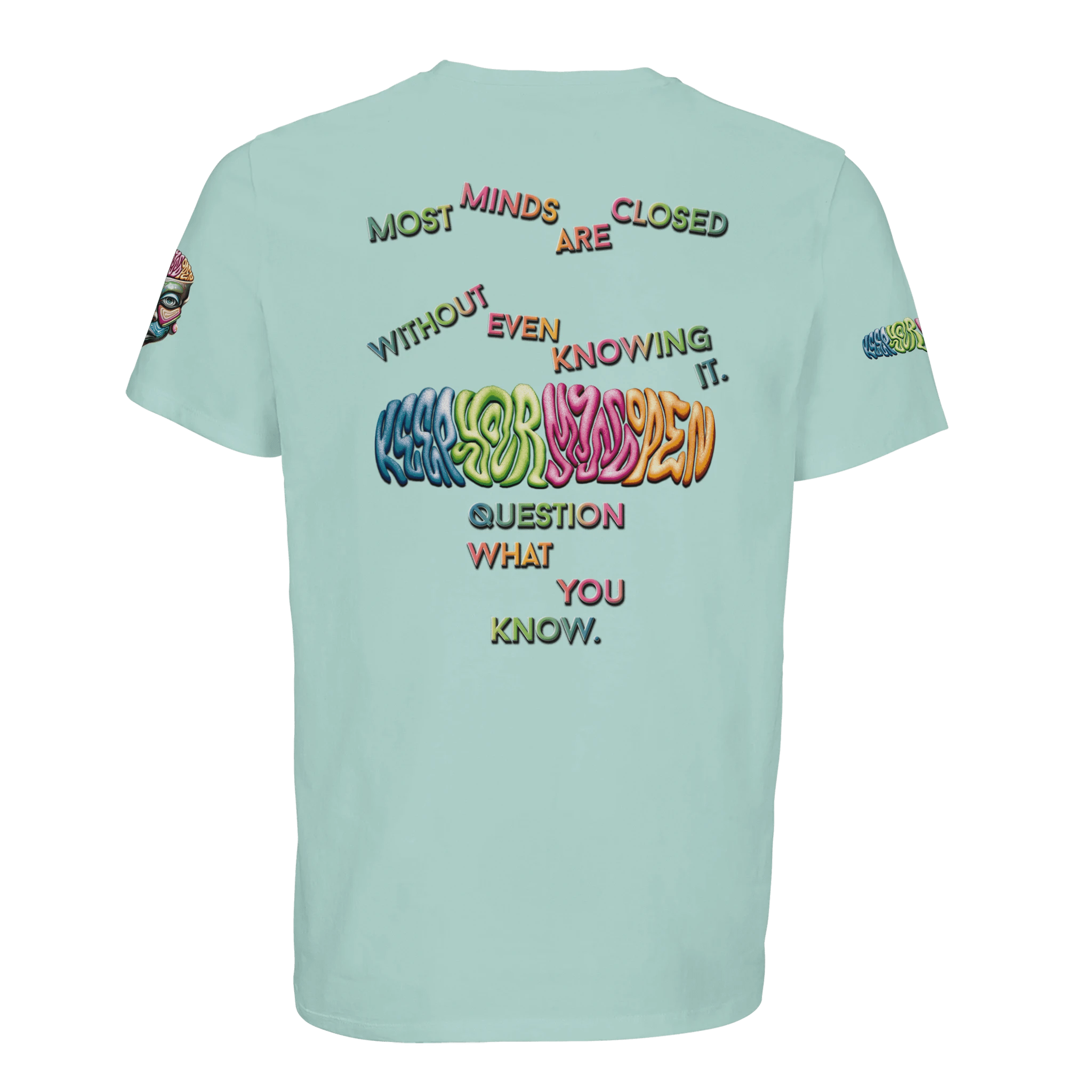 Keep Your Mind Open - Organic Unisex T-shirt - Sacred Statements Keep Your Mind Open - Organic Unisex T-shirt | High - quality spiritual apparel by Sacred Statements Keep Your Mind Open - Organic Unisex T-shirt Print Material – Sacred Statements