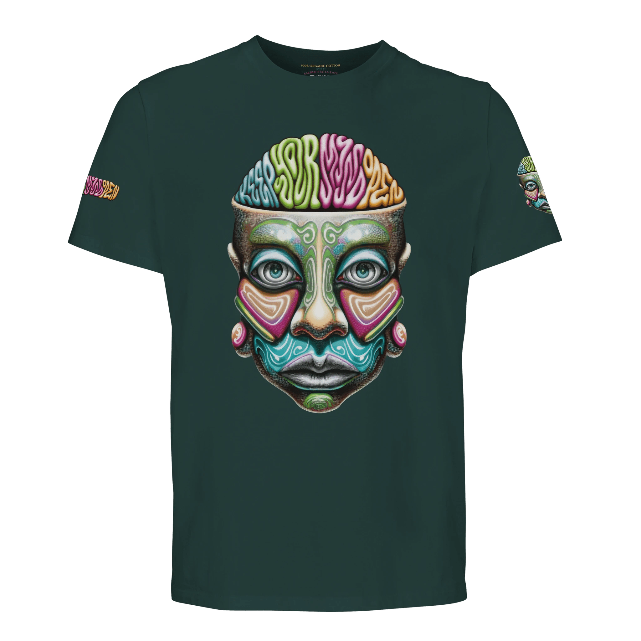 Keep Your Mind Open - Organic Unisex T-shirt - Sacred Statements Keep Your Mind Open - Organic Unisex T-shirt | High - quality spiritual apparel by Sacred Statements Keep Your Mind Open - Organic Unisex T-shirt Print Material – Sacred Statements
